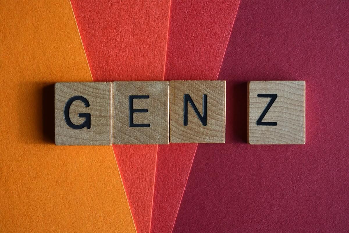 Gen Z spelled out in letter tiles