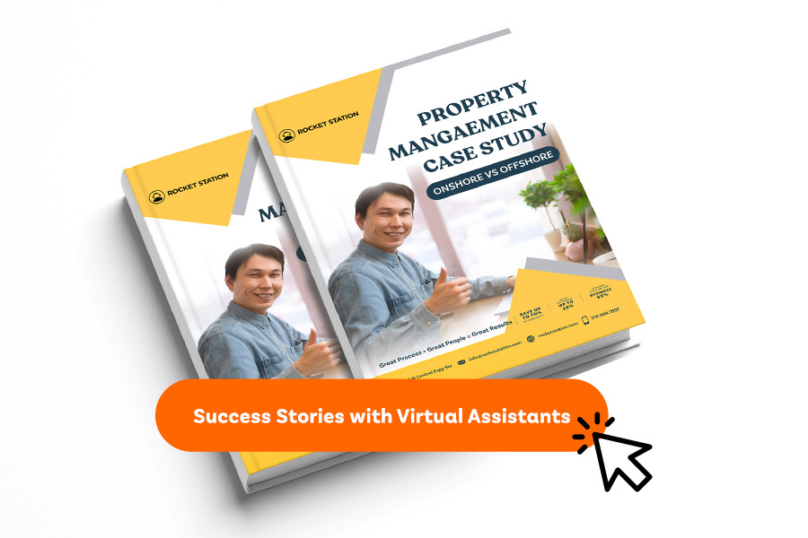 Property Management Case Study book that shows success stories with virtual assistants